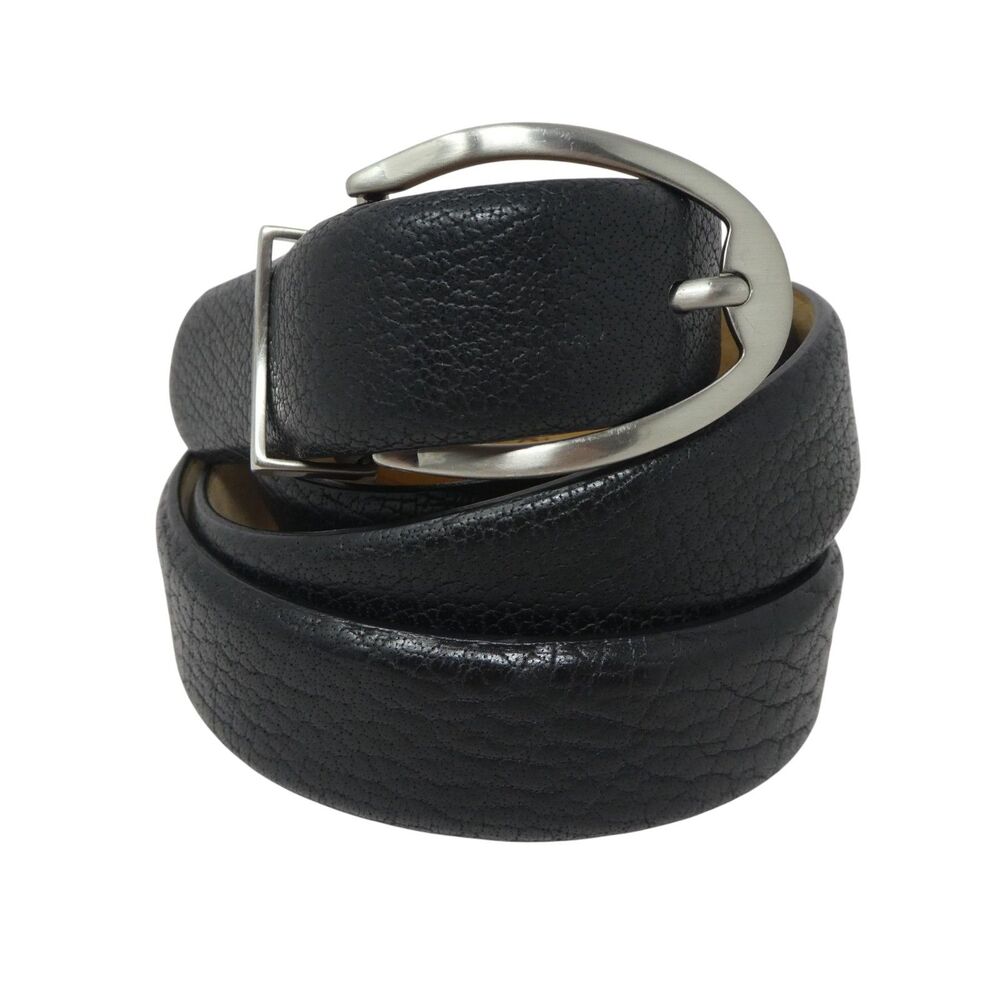 Novia Collection Black Leather Mens Belt